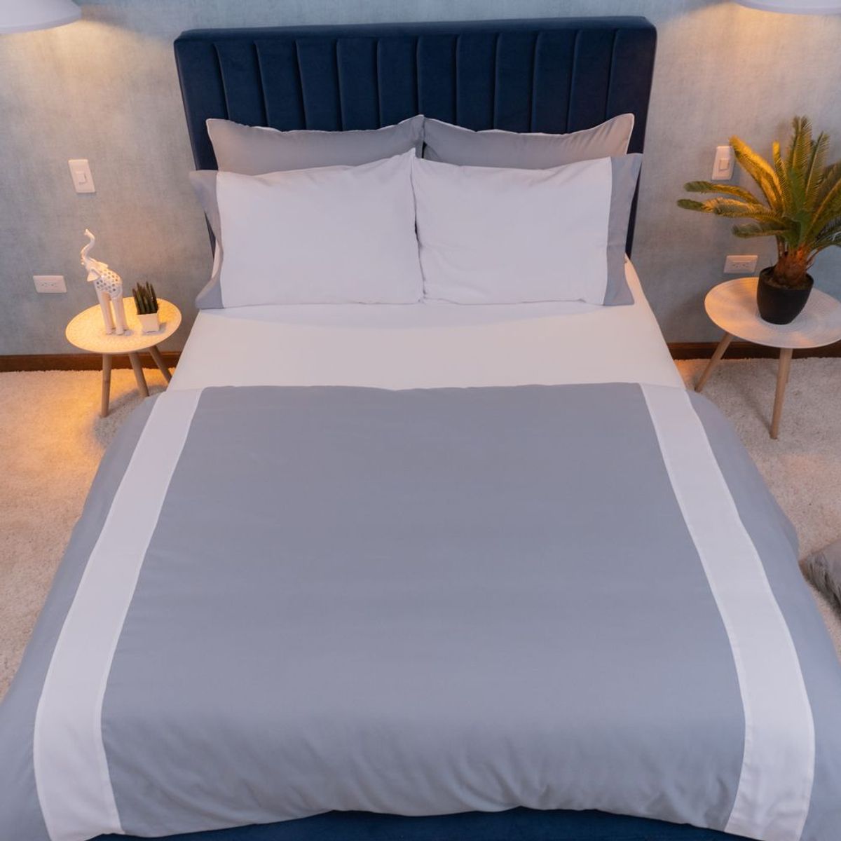 AMARE HOME - Set Duvet Cover Gray - Colección Joy King.