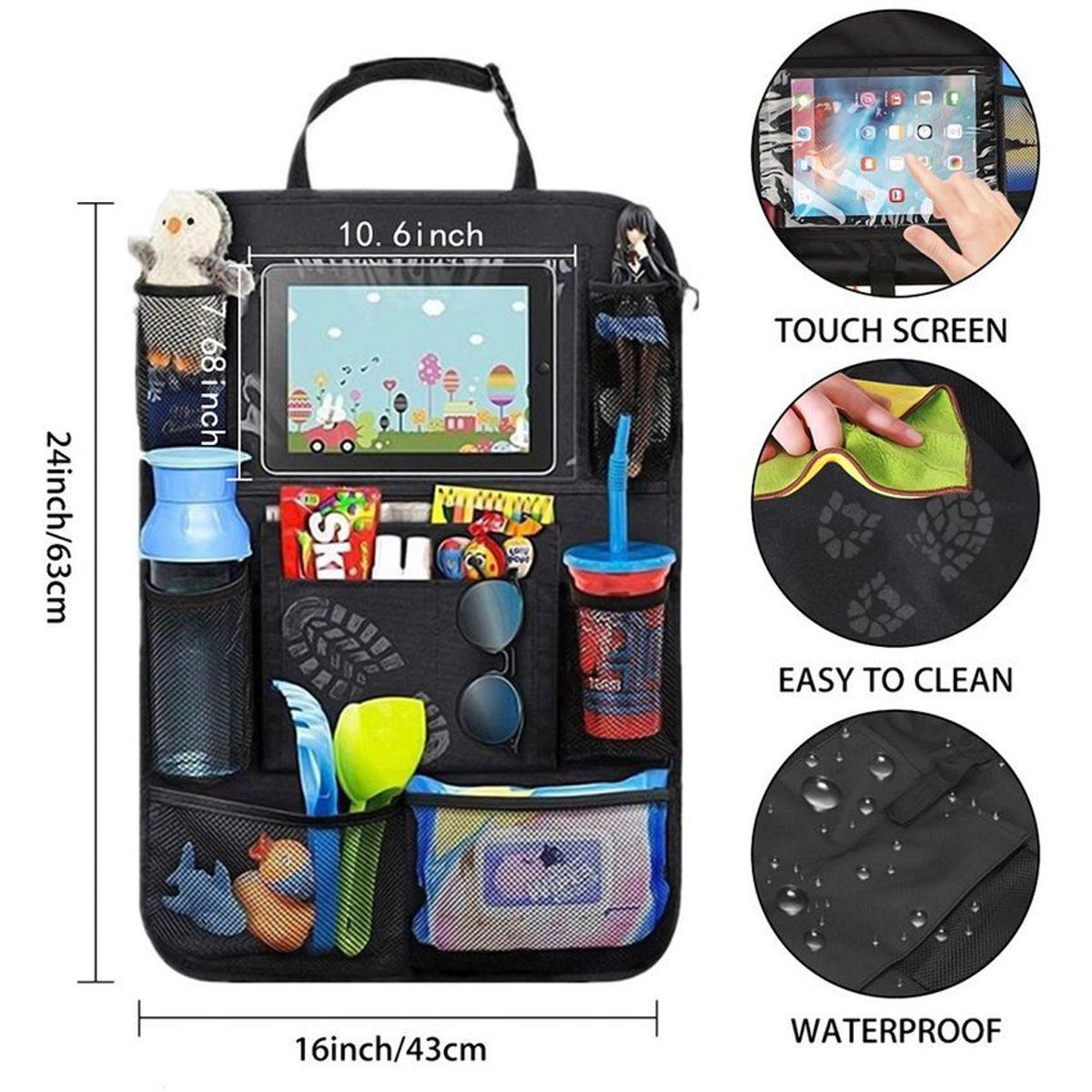 ENFANT'ASY - Organizador de carro asiento trasero organizador vehículo