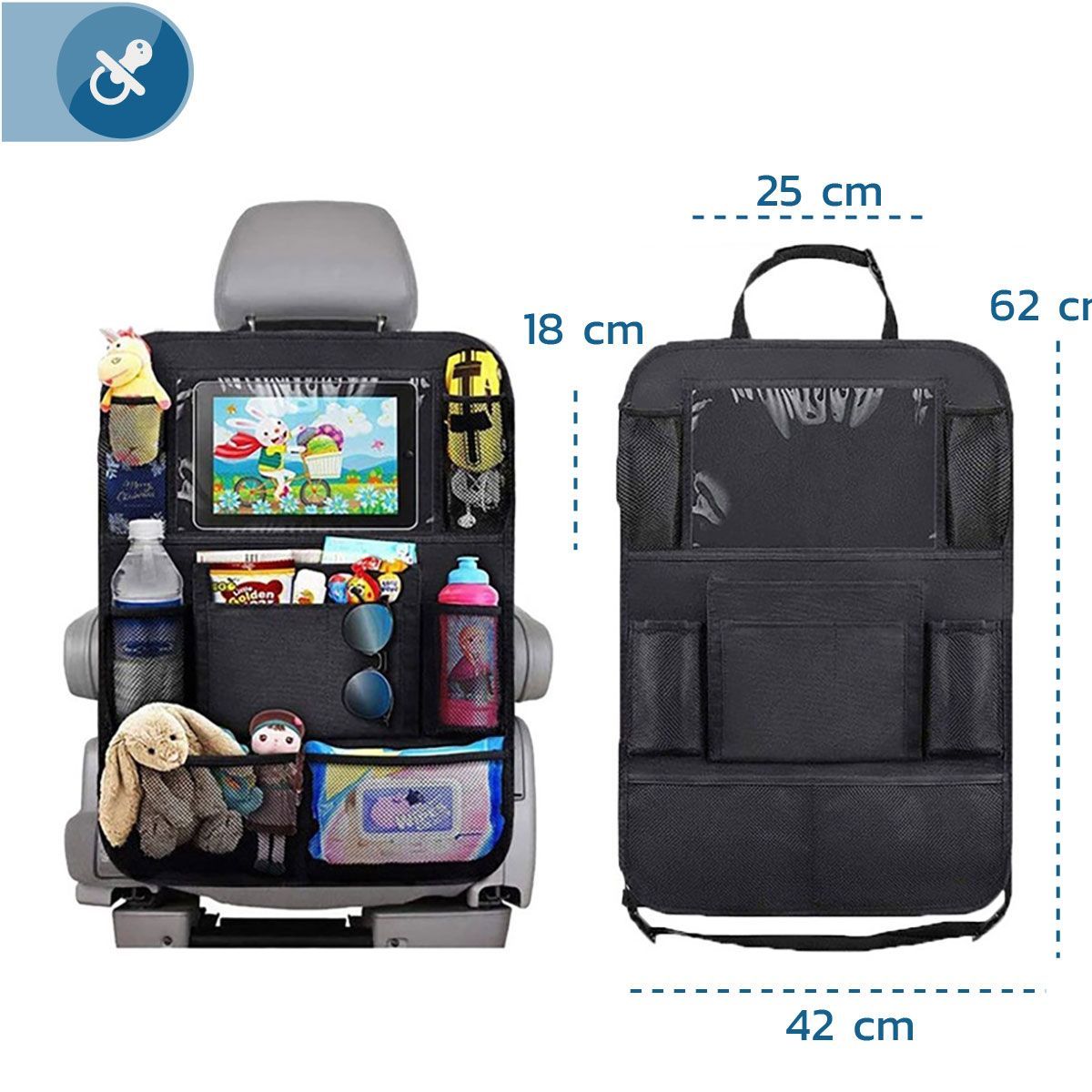 ENFANT'ASY - Organizador de carro asiento trasero organizador vehículo