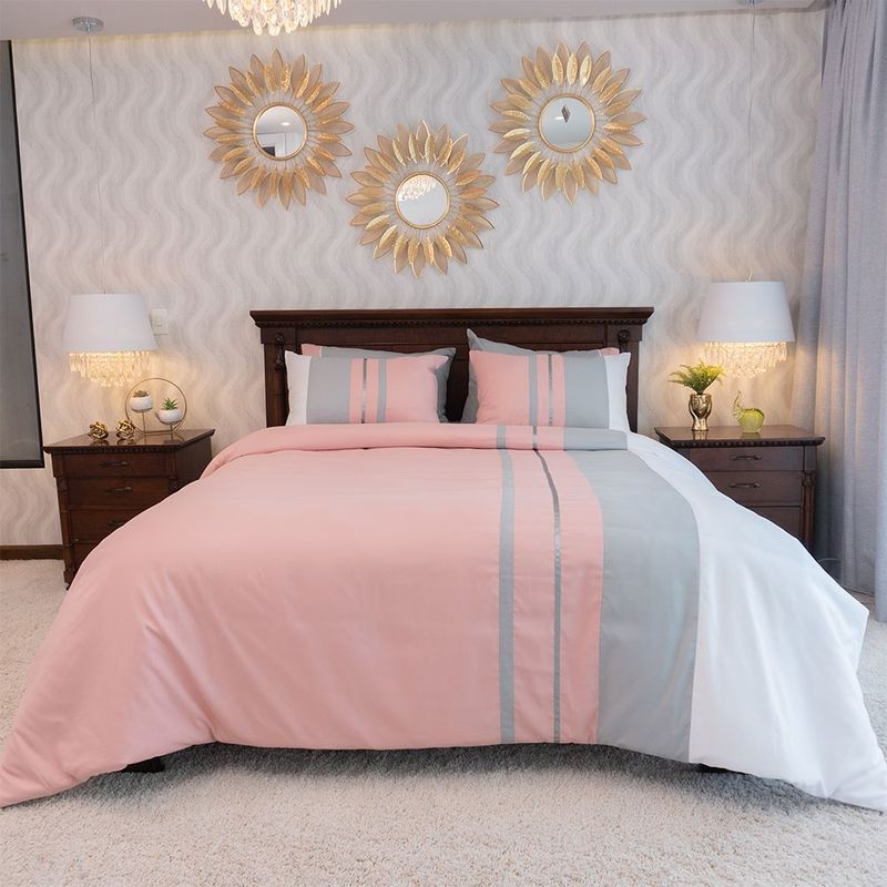 AMARE HOME - Duvet Cover Rose - Colección Ilusión 6 Piezas Queen.