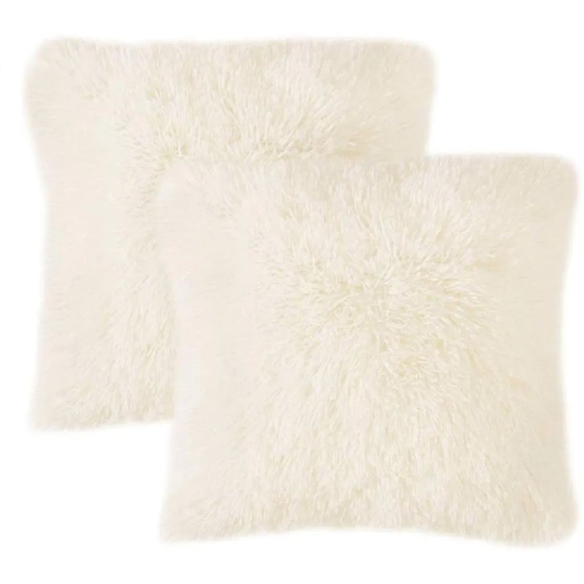 BANZAY - Kit x 2 Fundas Cojines Péludo - Marfil