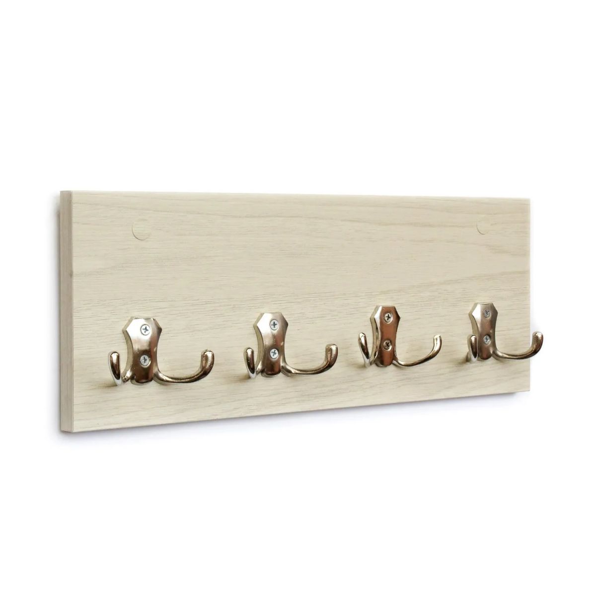 BANZAY - Perchero de Pared 4 Ganchos Dobles - Blanco