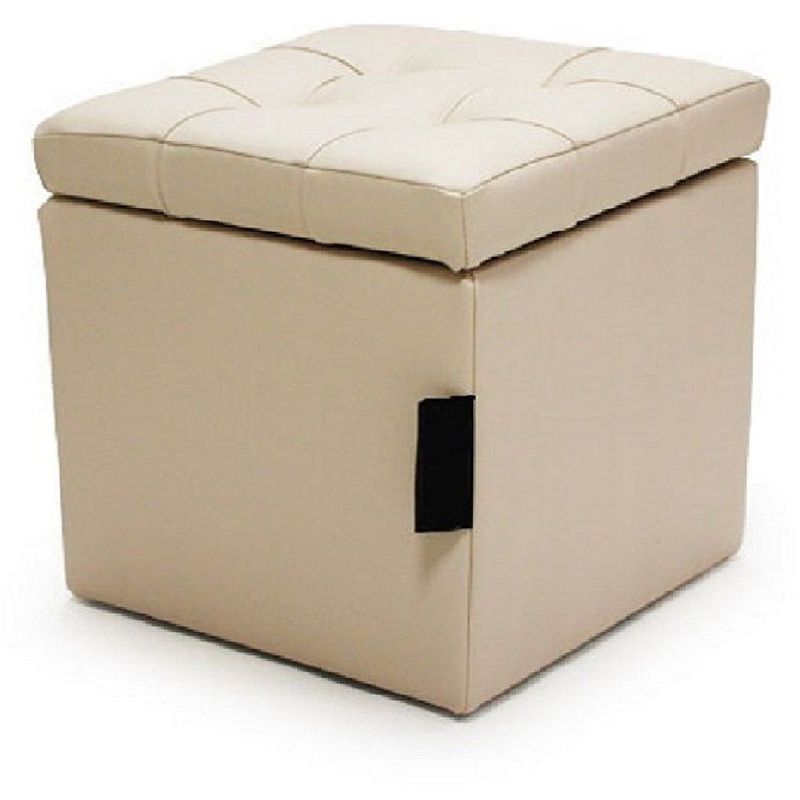 BANZAY - Baul Organizador Puff Individual 40x40  - Beige
