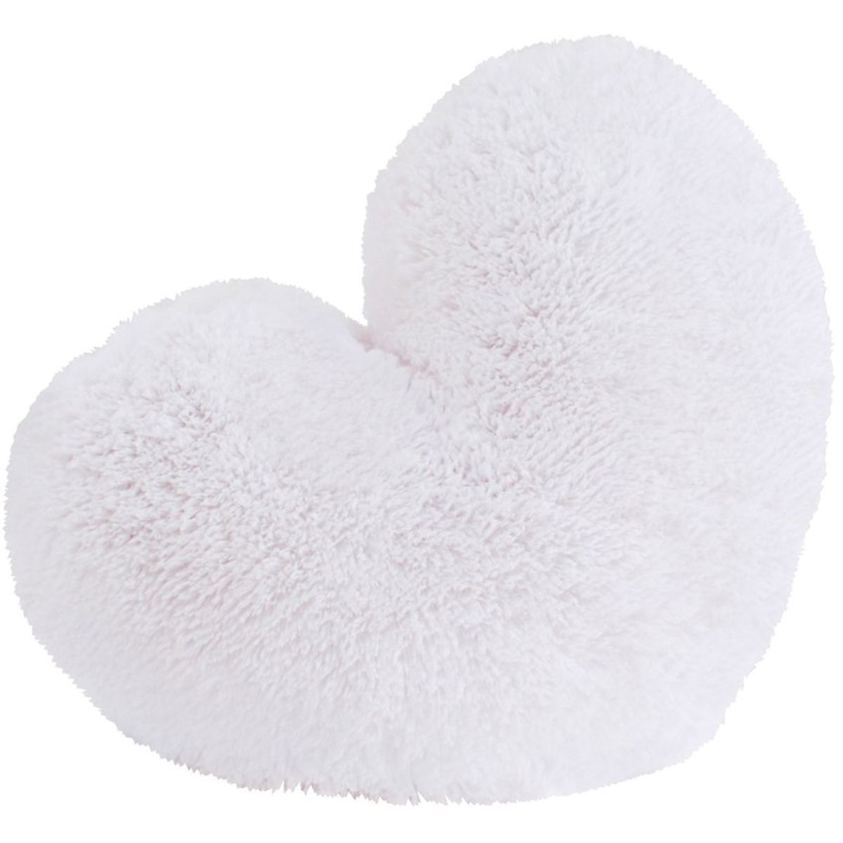 BANZAY - Cojín Decorativo Peludo Corazón - Blanco