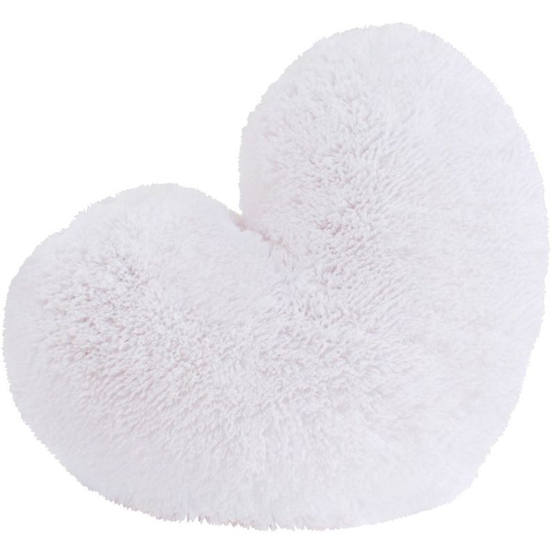 BANZAY - Cojín Decorativo Peludo Corazón - Blanco
