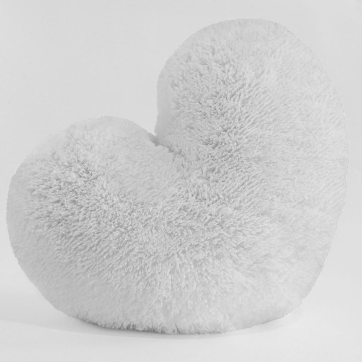 BANZAY - Cojín Decorativo Peludo Corazón - Blanco