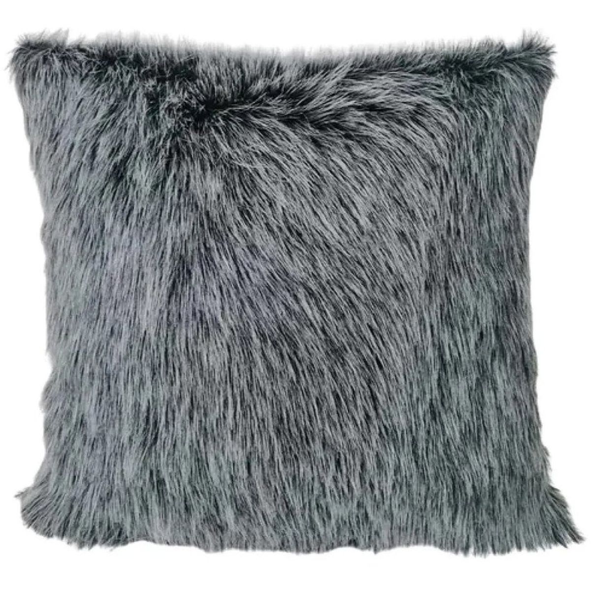 BANZAY - Cojín Peludo Peluche Decorativo Banzay - Gris Matizado