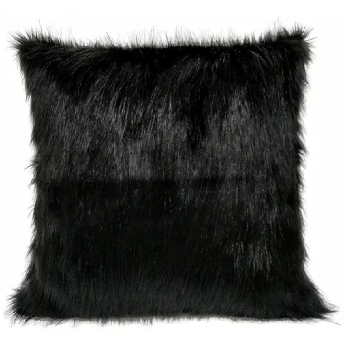 BANZAY - Kit x 2 fundas cojines peluche largo - negro