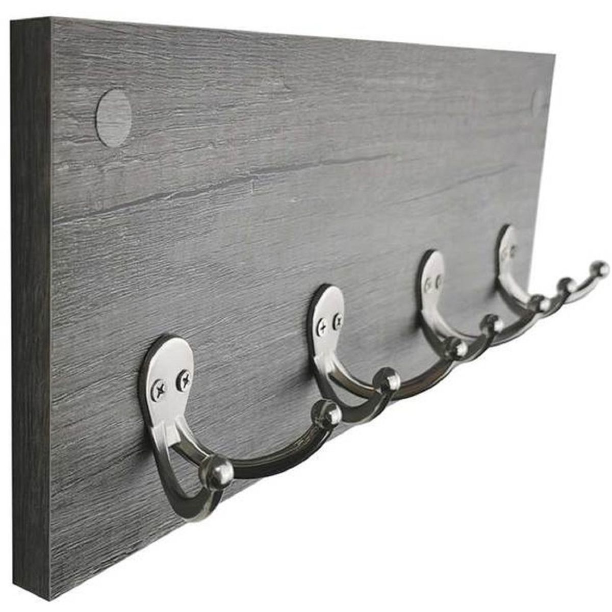 BANZAY - Perchero de Pared 4 Ganchos Dobles - Humo