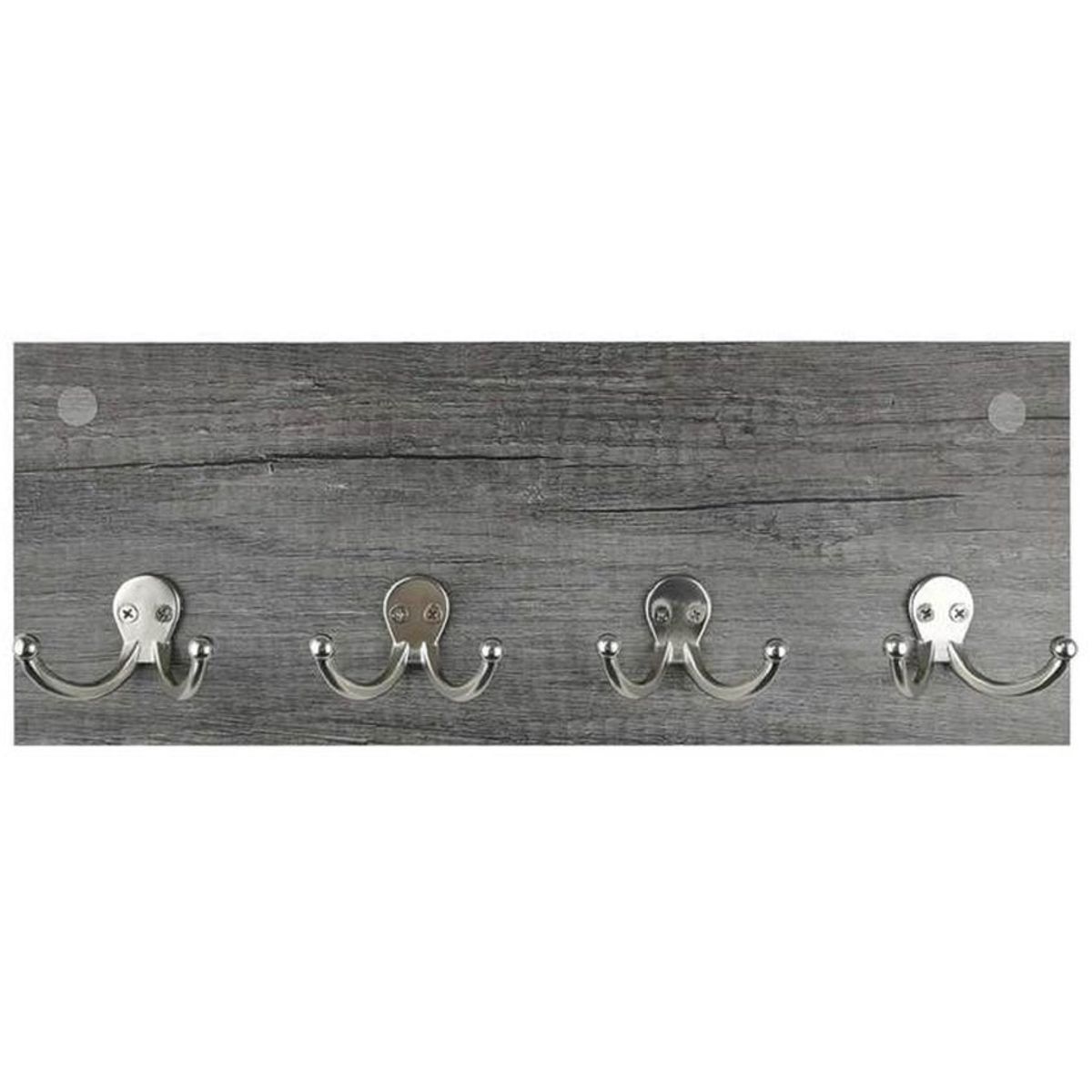 BANZAY - Perchero de Pared 4 Ganchos Dobles - Humo