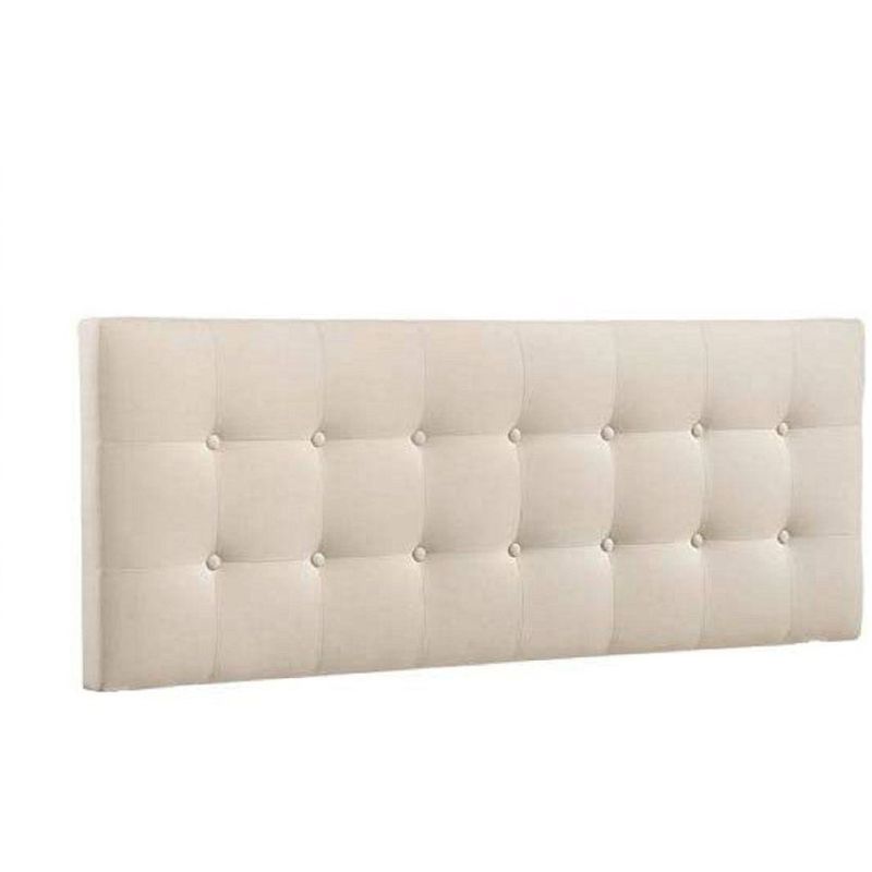 BANZAY - Cabecero Cama Queen Cuadros Ecocuero - Beige