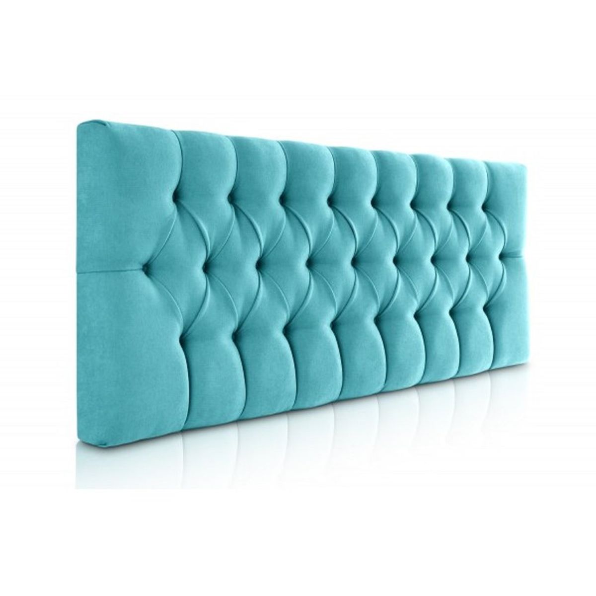 BANZAY - Cabecero Cama Doble Capitoneado Tela - Turquesa