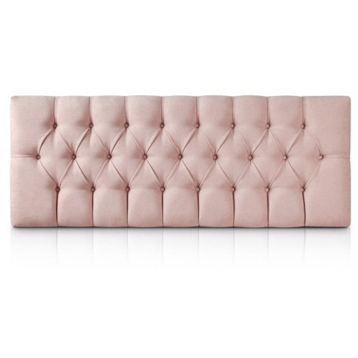 BANZAY - Cabecero Cama Semi-Doble Capitoneado Tela - Rosa