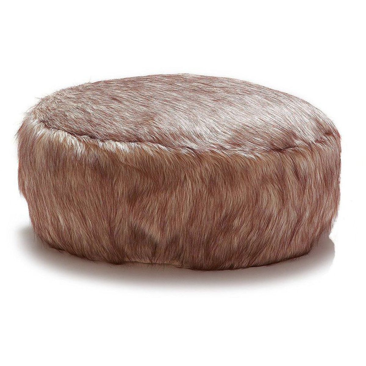 BANZAY - Cojín Puff Descansapies Reposapies en Peluche  - Marrón