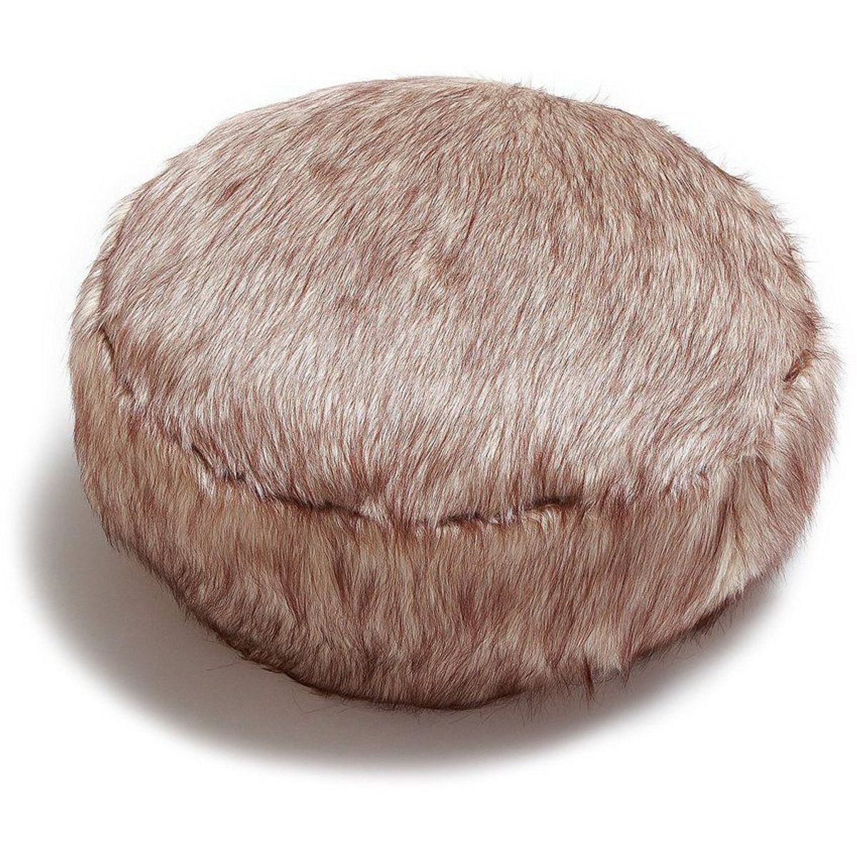 BANZAY - Cojín Puff Descansapies Reposapies en Peluche  - Marrón