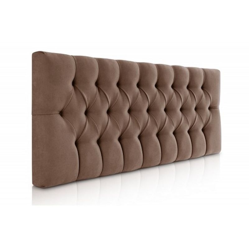 BANZAY - Cabecero Cama Doble Capitoneado Tela - Chocolate