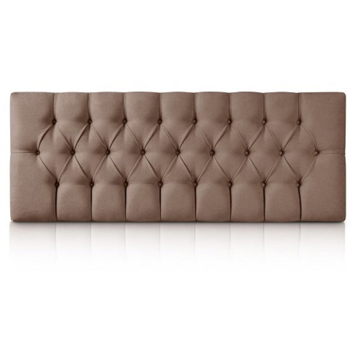 BANZAY - Cabecero Cama Doble Capitoneado Tela - Chocolate