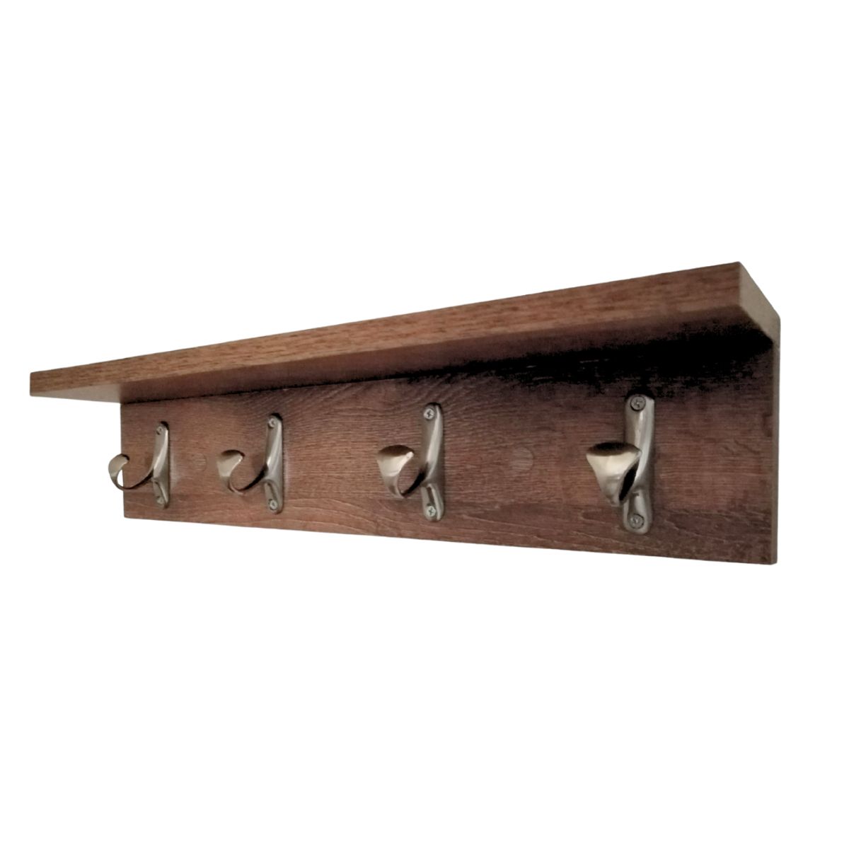 BANZAY - Perchero de Pared con Repisa 4 Ganchos - Amareto