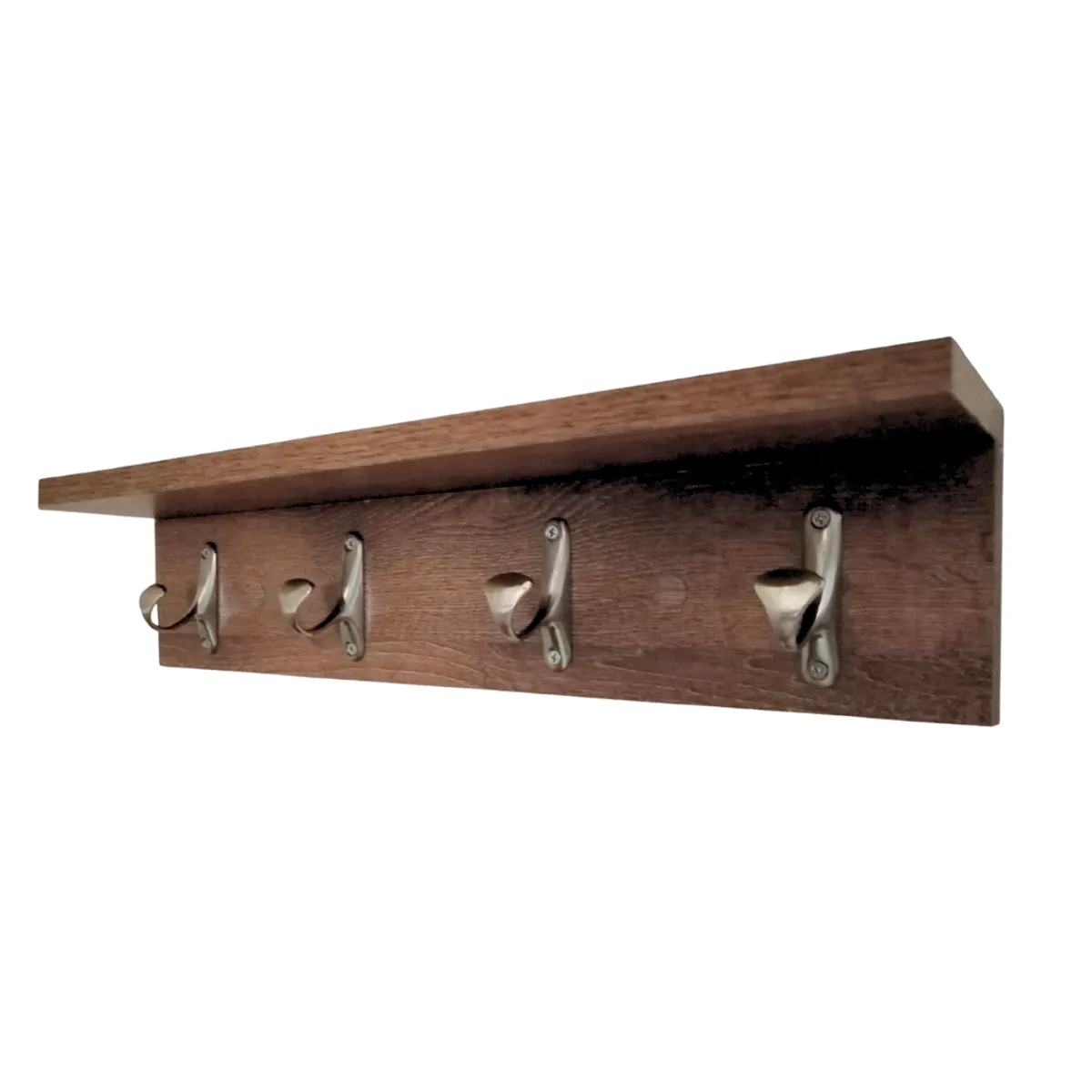 BANZAY - Perchero de Pared con Repisa 4 Ganchos - Amareto