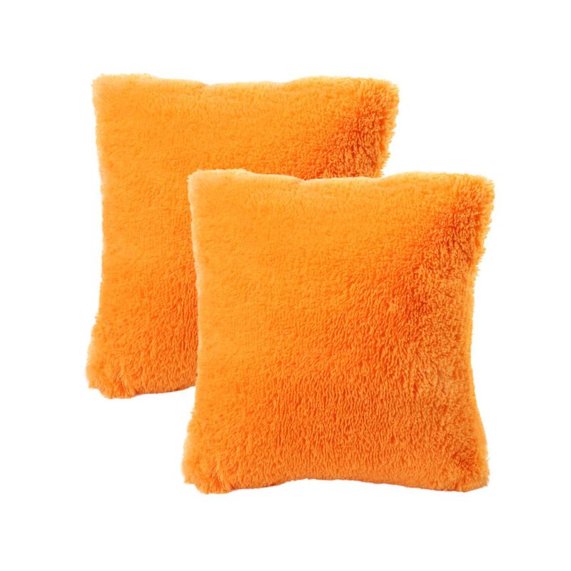 BANZAY - Kit x 2 Fundas Cojines Péludo - Naranja