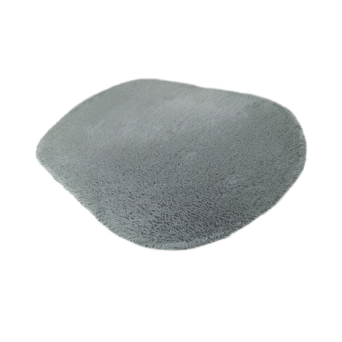 BANZAY - Tapete Pie de Cama Ovalado - Gris