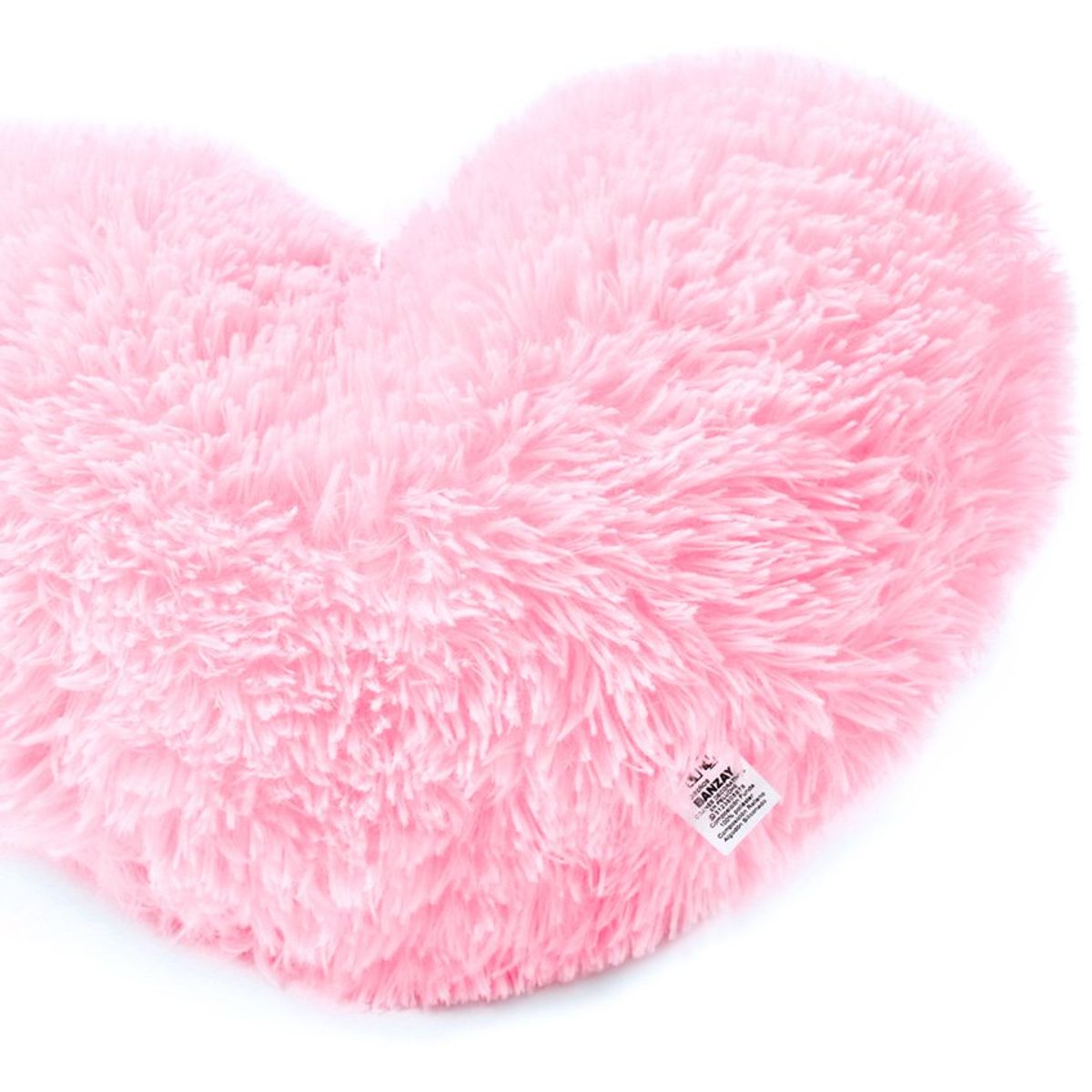 BANZAY - Cojín Decorativo Peludo Corazón - Rosado