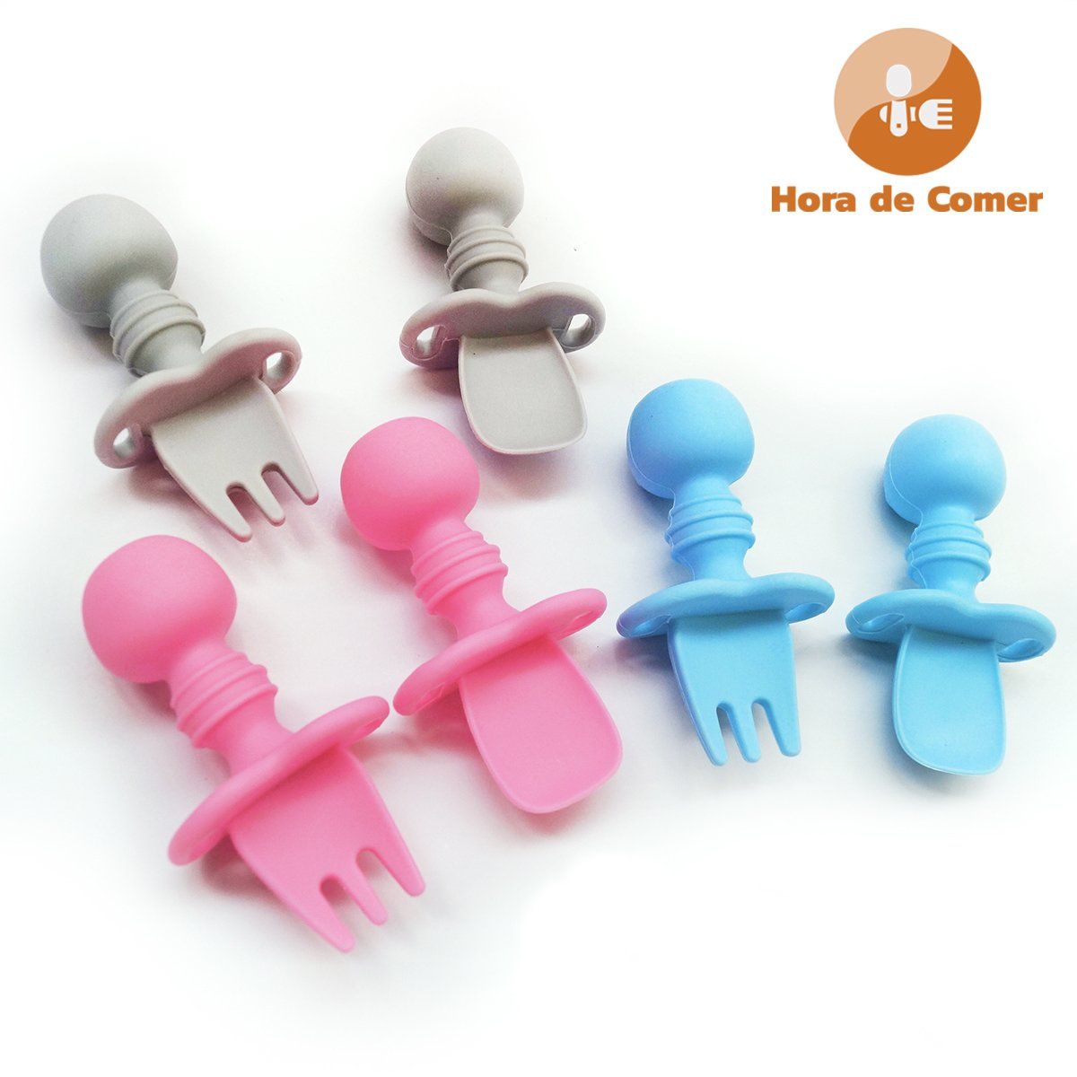 ENFANT'ASY - Cubiertos antiahogo en silicona