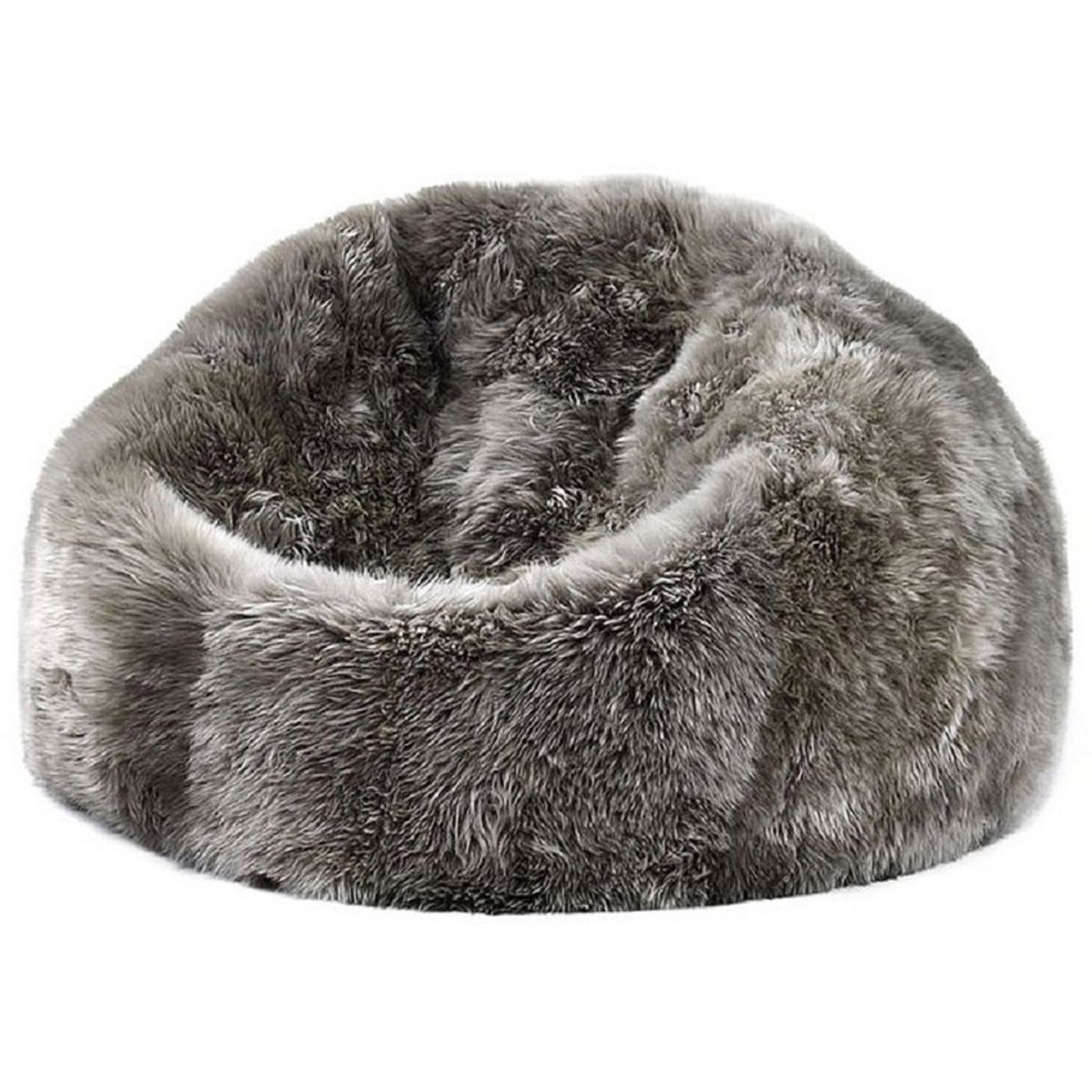BANZAY - Puff pera gigante peludo peluche Banzay - gris matizado