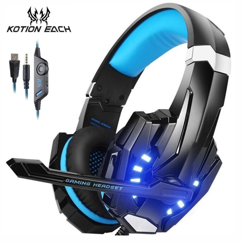KOTION - Audifonos Gamer G9000 Kotion Each Con Luces Led Play Pc Xbox