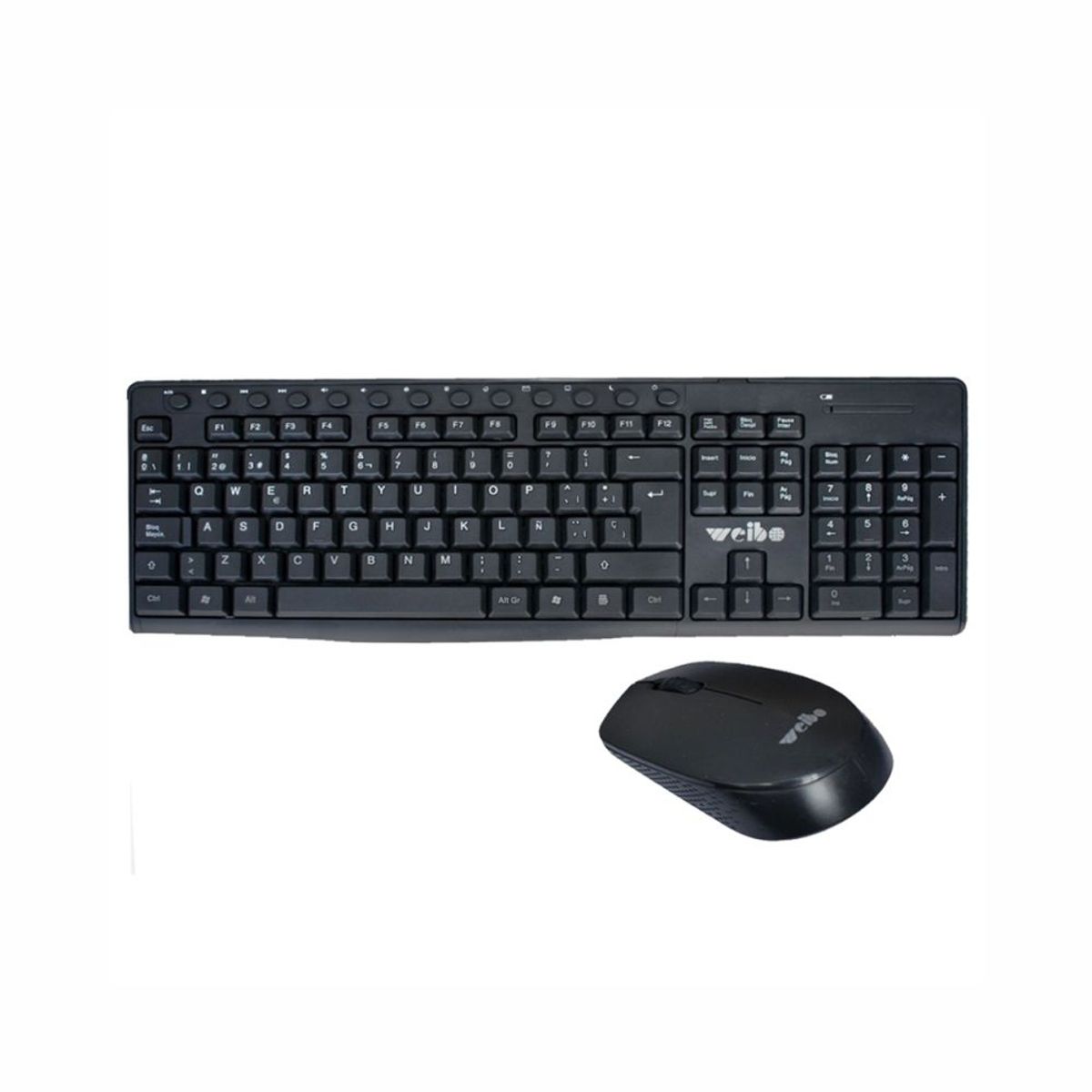 WEIBO - Combo Teclado Inalambrico Receptor Usb Weibo 8012