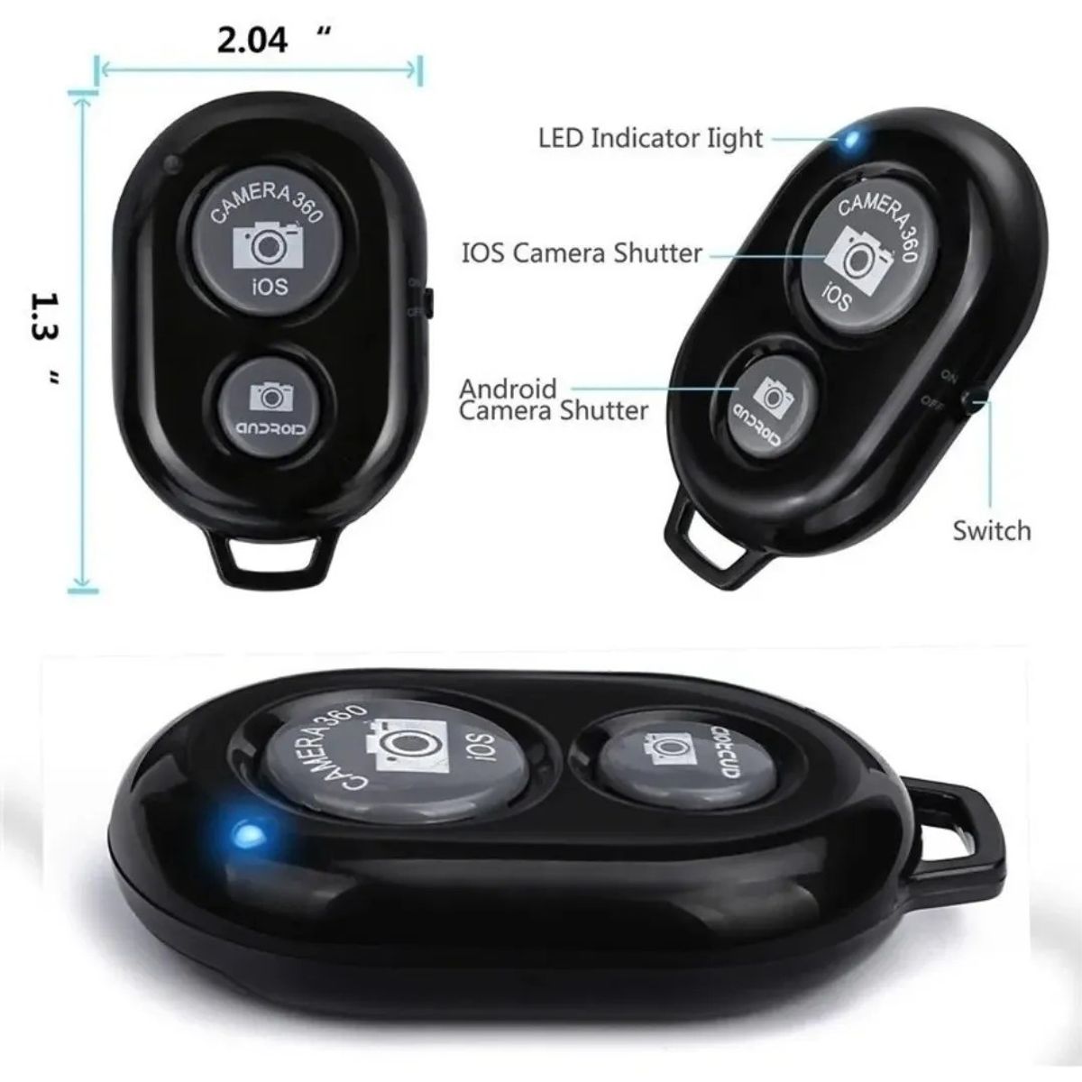 GENERICO - Aro de Luz 26 cm Led Tripode 2.10 mt + Control Remoto Bluetooth