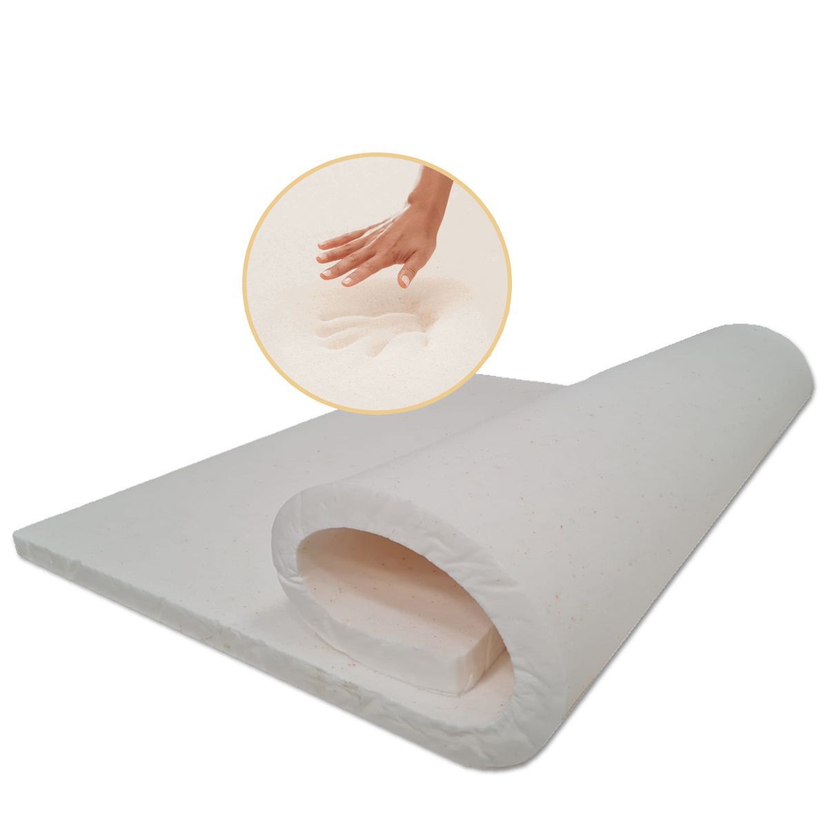 GENERICO - Sobrecolchón Topper Viscoelástica Memory Copper King Size Protección Antibacterial Termorregular 5cm