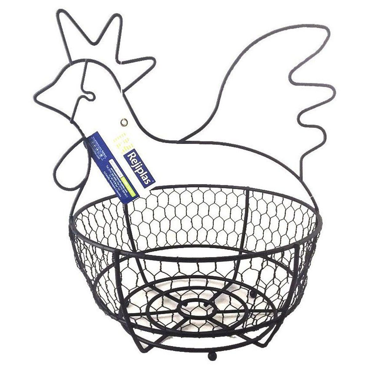 REJIPLAS - Canasta Para Huevos Rejiplas 48563 -Negro