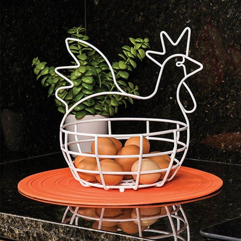 REJIPLAS - Canasta Huevo De Gallina Rejiplas 37090 -Blanco
