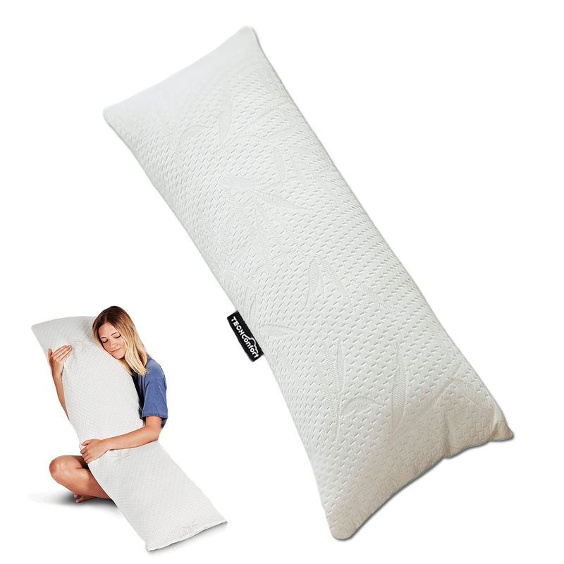 TECHCONFORT - Almohada cuerpo entero en viscoelástica memory particulado body pillow