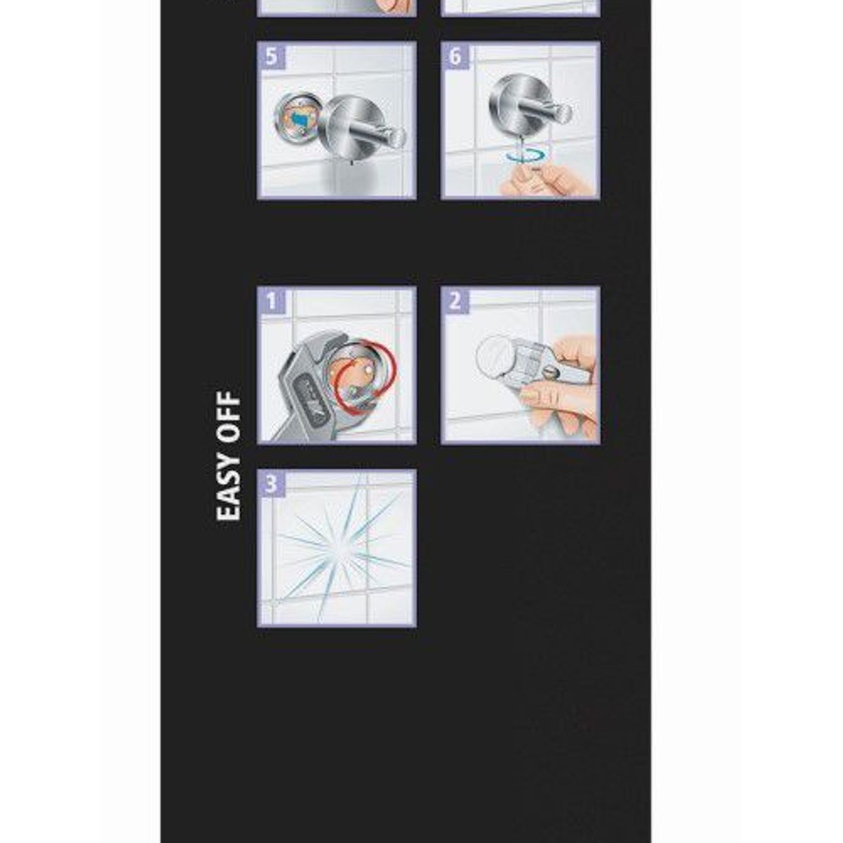 TESA - Toallero doble adhesivo tesa mooblack