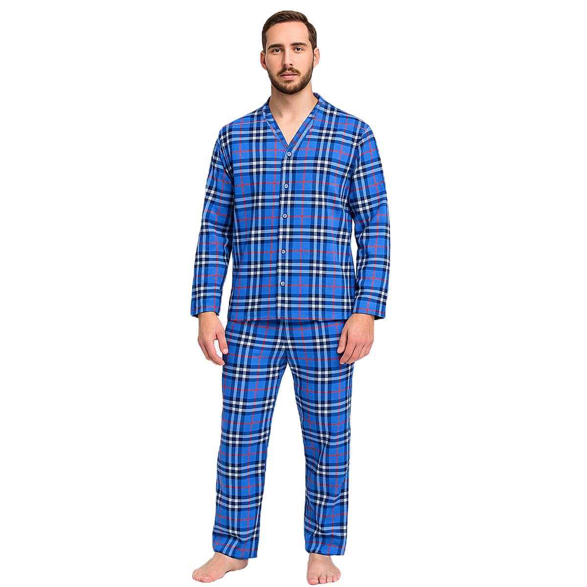 ROMANELLA - Pijama térmica para hombre romanella arturo-azul