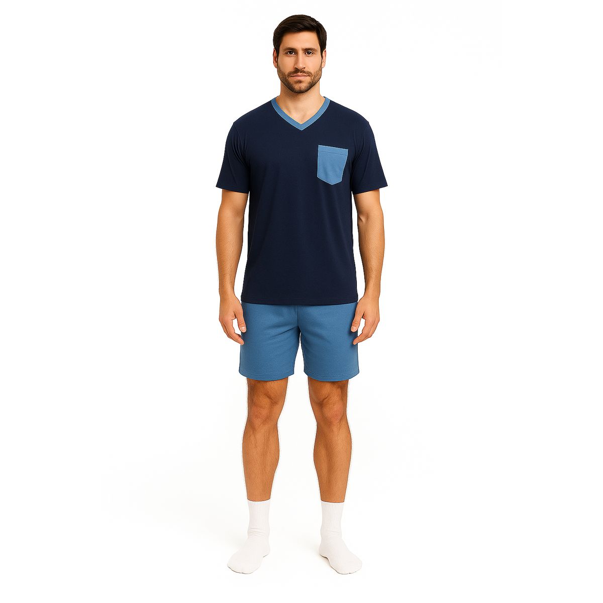 ROMANELLA - Pijama short sebastián romanella - azul