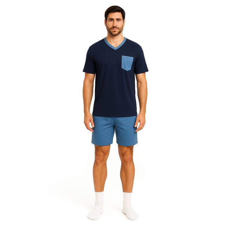 ROMANELLA - Pijama short sebastián romanella - azul