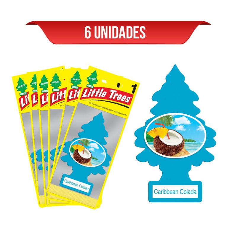 LITTLE TREES - Ambientador Little Trees Caribbean x6 Und
