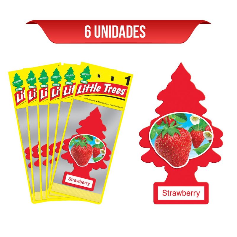 LITTLE TREES - Ambientador Little Trees Fresa x6 Und