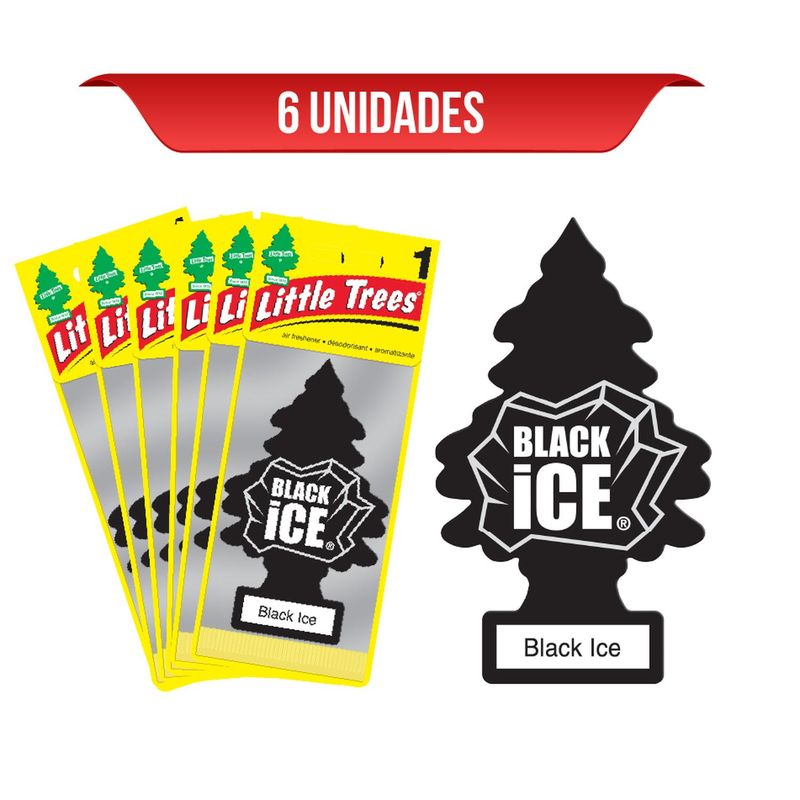 LITTLE TREES - Ambientador Little Trees Black x6 Und