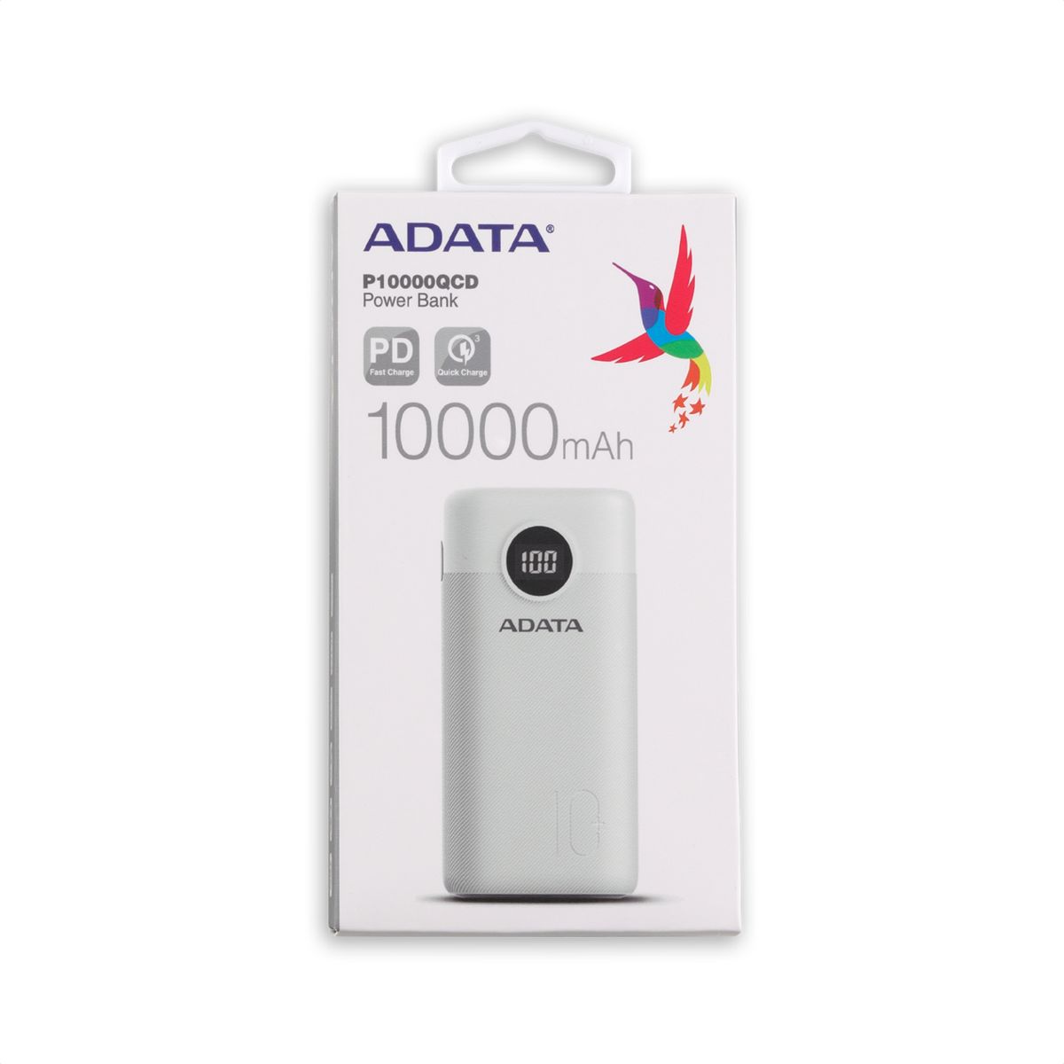 ADATA - Cargador Portátil Compacto Powerbank 10000mah Adata P10000QCD Blanco