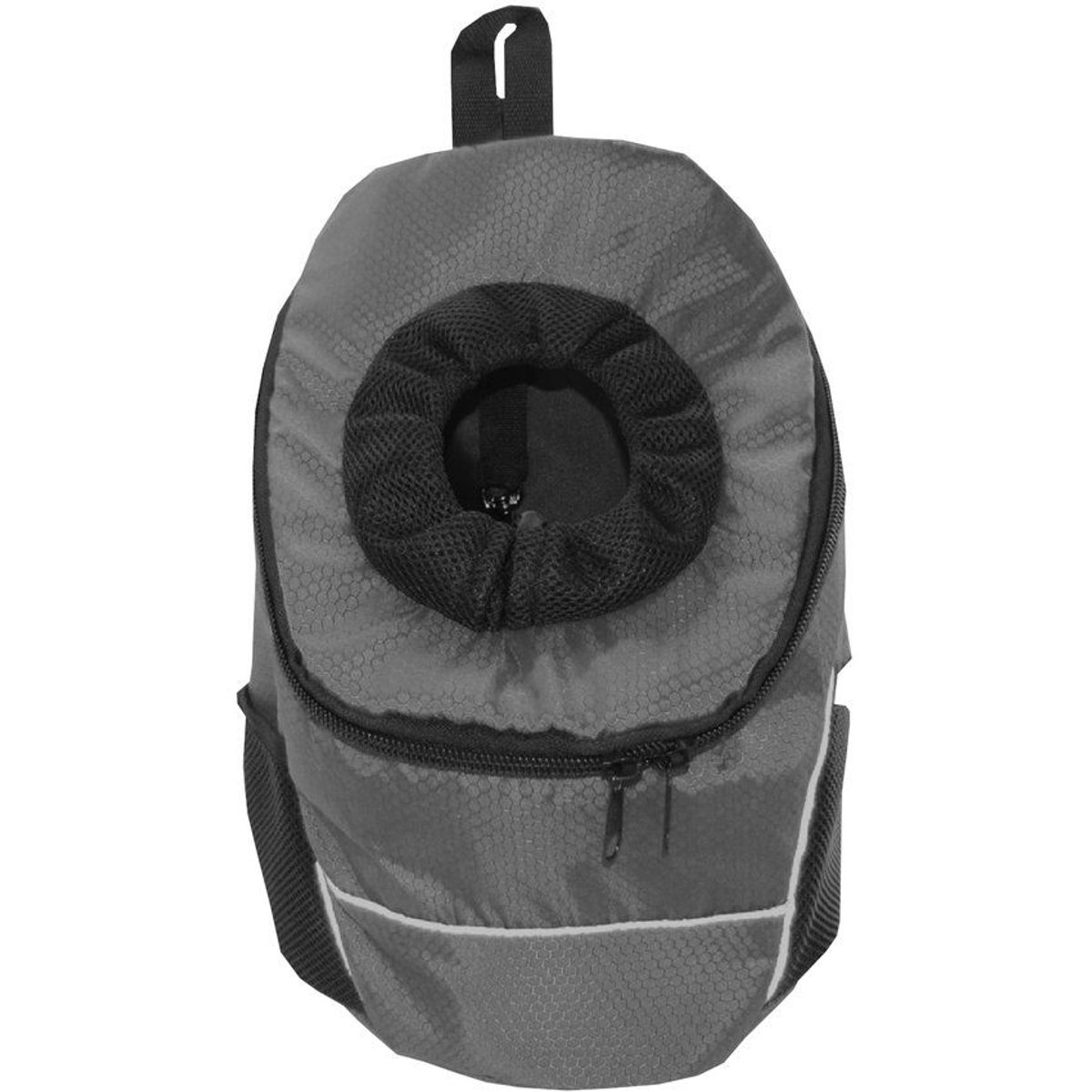 HALLY PET - Morral cargador ventana mediano 28 cm x 37 cm x 17 cm gris