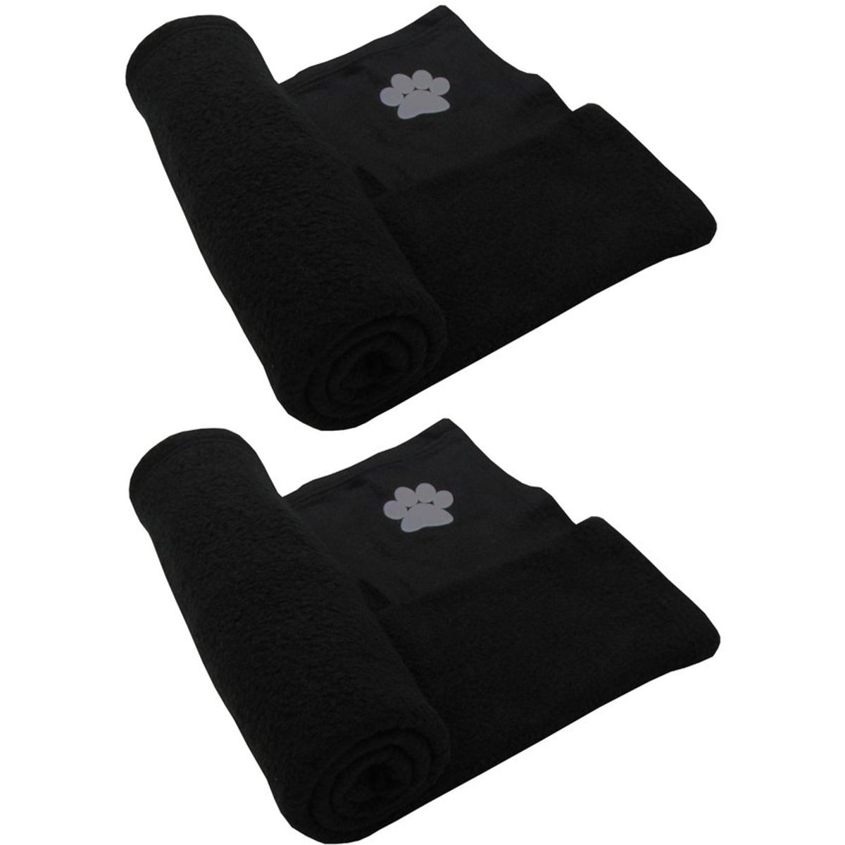 HALLY PET - Dos cobijas térmicas grandes 120cm x 70cm negro