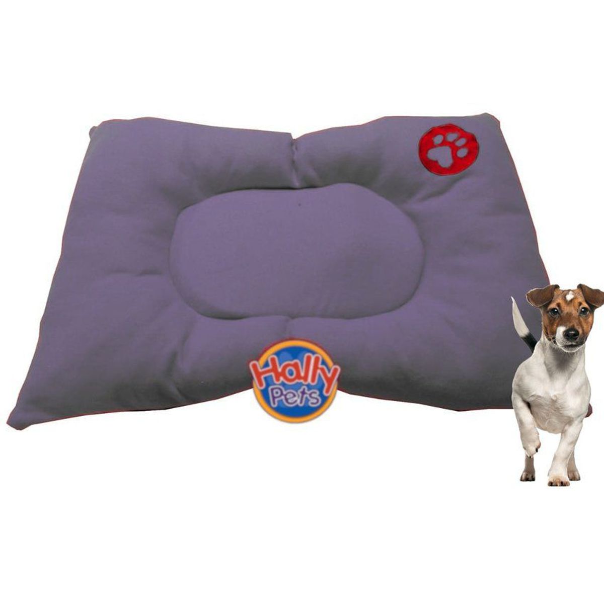 HALLY PET - Colchón premium pequeño huella bordada para mascota