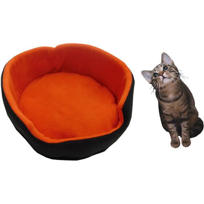 HALLY PET - Cama para gato grande d 47cm x a 19cm naranja