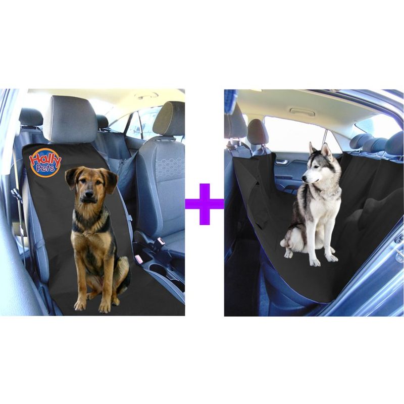 HALLY PET - Forro segunda fila mas silla copiloto negro