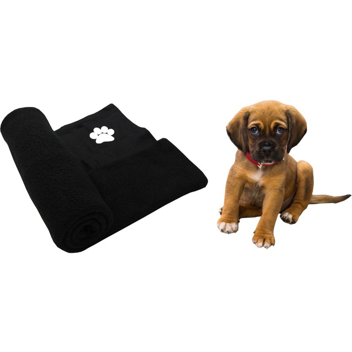 HALLY PET - Una cobija térmica grande 120 cm x 70 cm negro