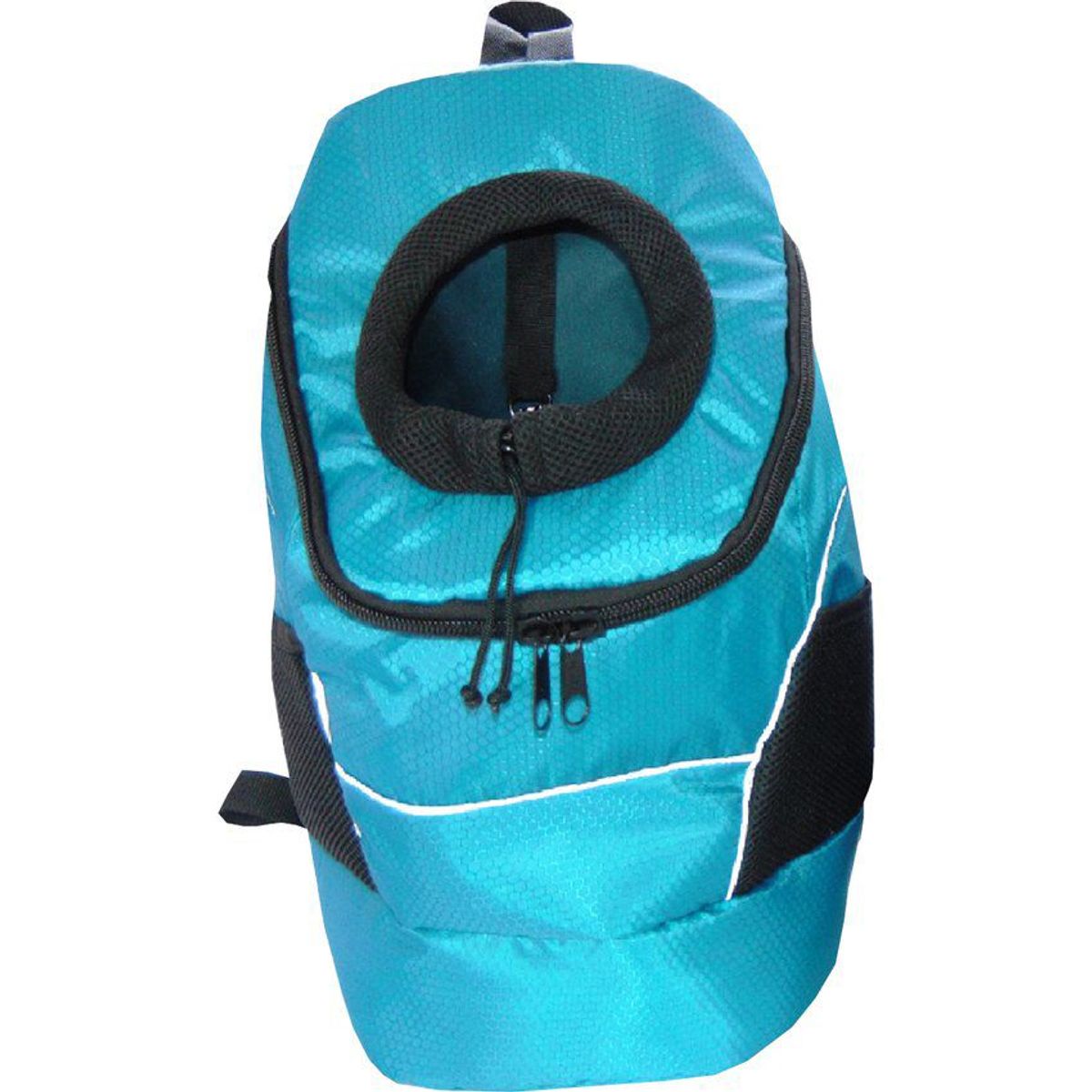 HALLY PET - Morral cargador ventana grande 28 cm x 48 cm x 18 cm celeste